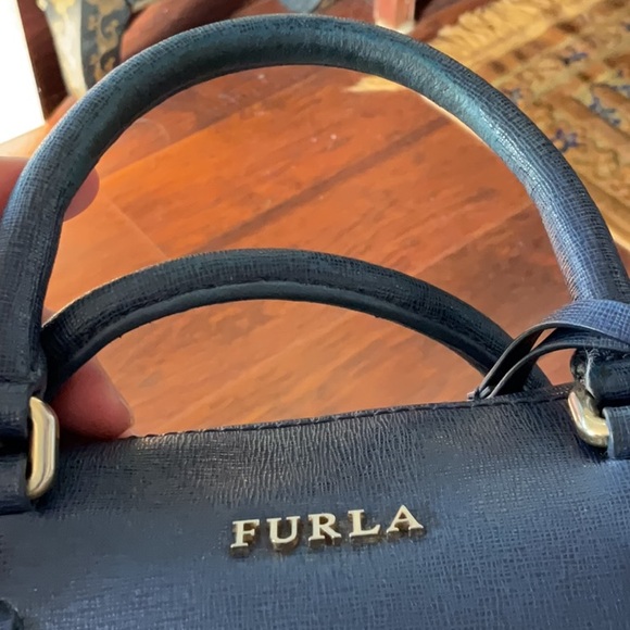 Furla ELENA saffiano Medium Navy 2 way Bag - Picture 10 of 10